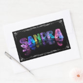 Sticker Rectangulaire Sandra - Le nom Sandra en lumières 3D (Photo (Enveloppe)