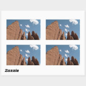 Sticker Rectangulaire Sandstone Fins Utah Desert Photo (Feuille)