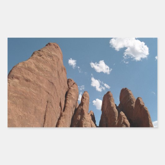 Sticker Rectangulaire Sandstone Fins Utah Desert Photo (Devant)