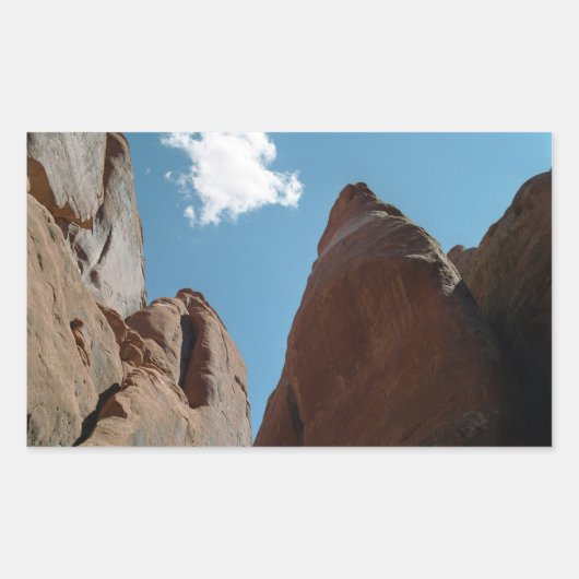 Sticker Rectangulaire Sandstone Rock Fins Utah Desert Photo (Devant)