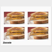 Sticker Rectangulaire Sandwich au fromage grillé (Feuille)