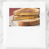 Sticker Rectangulaire Sandwich au fromage grillé (Sac)