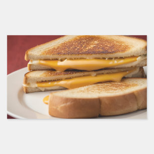 Sticker Rectangulaire Sandwich au fromage grillé
