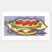 Sticker Rectangulaire Sandwich rempli (Devant)