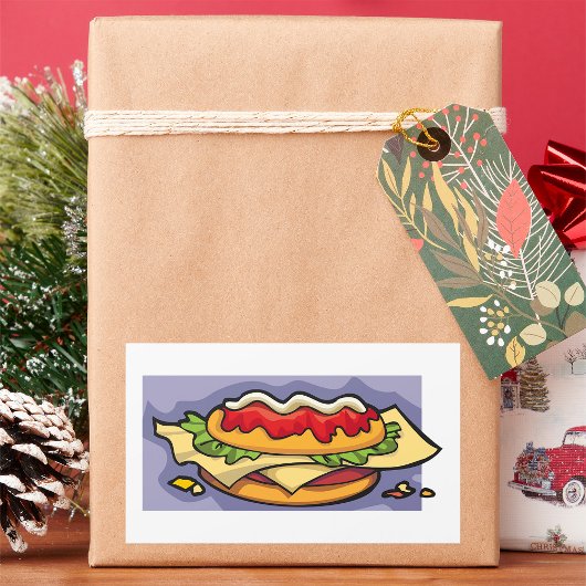 Sticker Rectangulaire Sandwich rempli