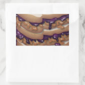 Sticker Rectangulaire Sandwiches au beurre d'arachide et à la gelée (Sac)