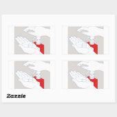 Sticker Rectangulaire Sanitizer à la main Monoline (Feuille)