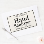 Sticker Rectangulaire Sanitizer à main sur mesure simple et élégant (Enveloppe)