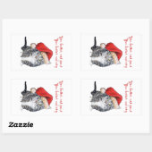 Sticker Rectangulaire Santa Cat - Vous feriez mieux de ne pas bouder ! (Feuille)