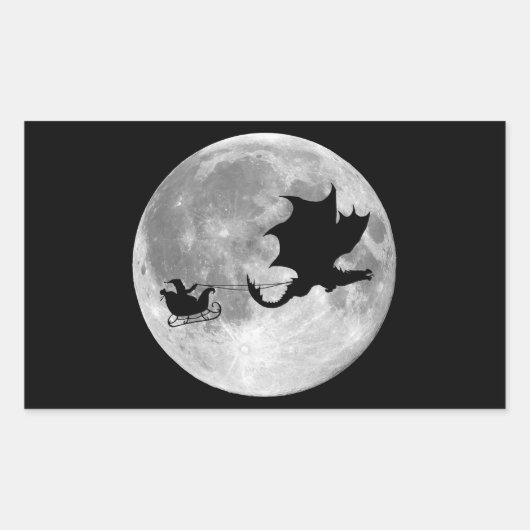Sticker Rectangulaire Santa Claus Dragon Rider (Devant)