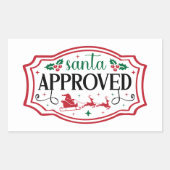 Sticker Rectangulaire Santa Noël festif approuvé (Devant)