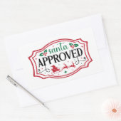 Sticker Rectangulaire Santa Noël festif approuvé (Enveloppe)