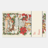 Sticker Rectangulaire Santa's Sleigh Ride: Classic Holiday (Devant)