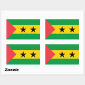 Sticker Rectangulaire Sao Tome and Principe Flag (Feuille)