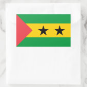 Sticker Rectangulaire Sao Tome and Principe Flag (Sac)