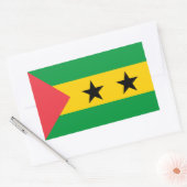 Sticker Rectangulaire Sao Tome and Principe Flag (Enveloppe)