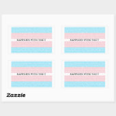 Sticker Rectangulaire Sapphics avec l'autocollant T 3.0 - pack 4 (Feuille)