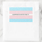 Sticker Rectangulaire Sapphics avec l'autocollant T 3.0 - pack 4 (Sac)