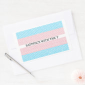 Sticker Rectangulaire Sapphics avec l'autocollant T 3.0 - pack 4 (Enveloppe)