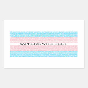 Sticker Rectangulaire Sapphics avec l'autocollant T 3.0 - pack 4