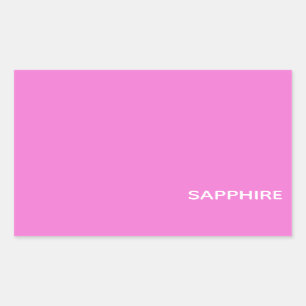 Sticker Rectangulaire Sapphire pink colour
