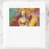 STICKER RECTANGULAIRE SAPPHO, DANSE, MUSIQUE ET POÉSIE (Sac)