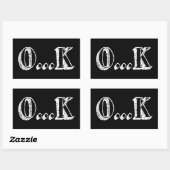 Sticker Rectangulaire Sarcastique OK (Feuille)