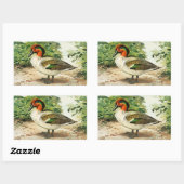 Sticker Rectangulaire Sarcelle à ailes vertes (Feuille)