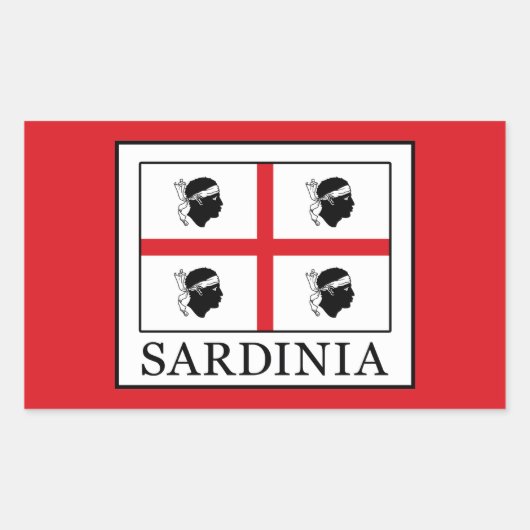 Sticker Rectangulaire Sardaigne (Devant)