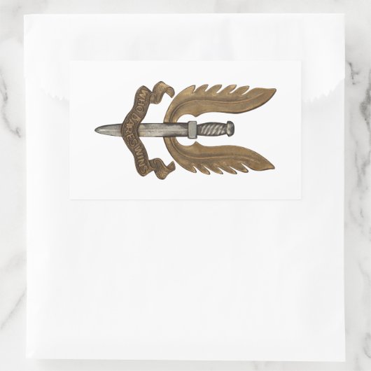 Sticker Rectangulaire SAS britannique (Sac)