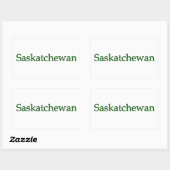 Sticker Rectangulaire Saskatchewan Canada (logo textuel) (Feuille)