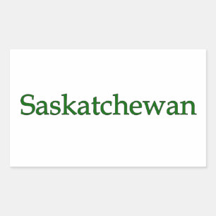 Sticker Rectangulaire Saskatchewan Canada (logo textuel)