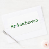 Sticker Rectangulaire Saskatchewan Canada (logo textuel) (Enveloppe)