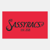 Sticker Rectangulaire Sassyracs (Devant)
