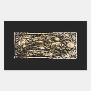 Sticker Rectangulaire Satan a couronné