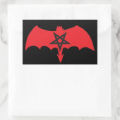 Sticker Rectangulaire SATAN Pentagram (Sac)