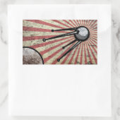 Sticker Rectangulaire Satellite rétro (Sac)