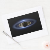 Sticker Rectangulaire Saturne Éclipse le Soleil de Cassini Orbiter (Enveloppe)