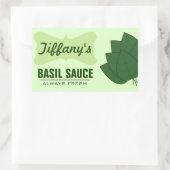 Sticker Rectangulaire Sauce de Basilic Biologique Naturelle (Sac)