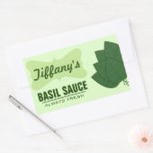 Sticker Rectangulaire Sauce de Basilic Biologique Naturelle (Enveloppe)