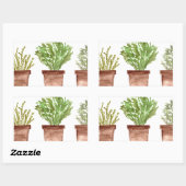 Sticker Rectangulaire Sauge aux herbes, romarin, thym (Feuille)