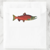 Sticker Rectangulaire Saumon rouge (phase de frai) (Sac)
