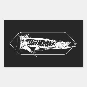 Sticker Rectangulaire Saut d'Arowana
