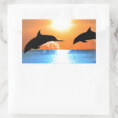 Sticker Rectangulaire Saut de dauphins (Sac)