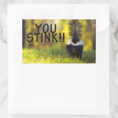 Sticker Rectangulaire Saute-toi puant (Sac)