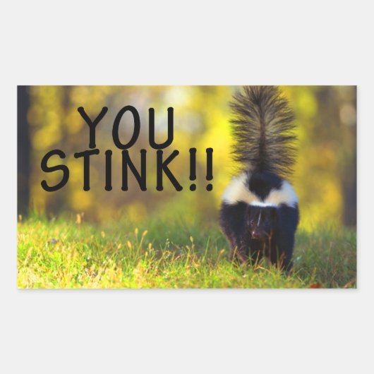 Sticker Rectangulaire Saute-toi puant (Devant)
