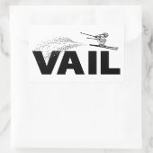 Sticker Rectangulaire Sauteur à ski de Vail Colorado (Sac)