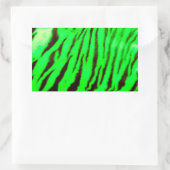 Sticker Rectangulaire Sauvage & Vibrant Tiger Vert Stripes (Sac)