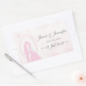 Sticker Rectangulaire "Sauvez la date" Romantique Dreamy Mariage couple (Enveloppe)