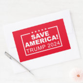 Sticker Rectangulaire Sauvez l'Amérique Trump 2024 (Enveloppe)
